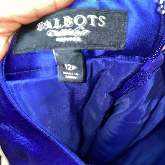 Talbots Petites Long Formal Satin Skirt with Pockets and back slit opening 12P - Picture 5 of 6